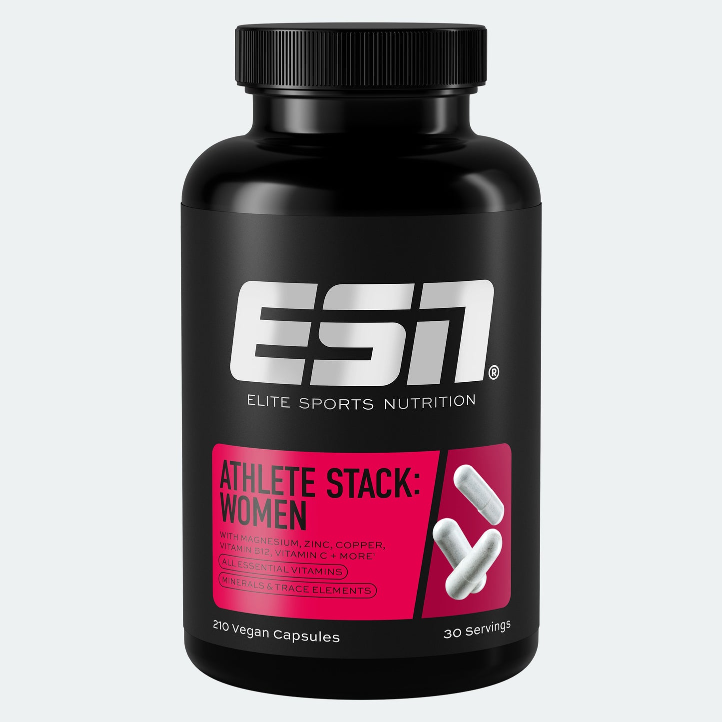 ESN Athlete Stack Women, 210 Kapseln Vitamine & Mineralstoffe Vegan