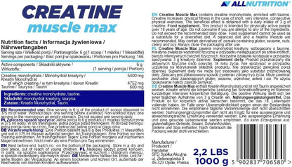 Allnutrition Creatine Muscle Max Creatin Monohydrat 1Kg