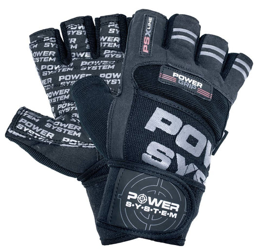 POWER SYSTEM-GLOVES POWER GRIP-BLACK