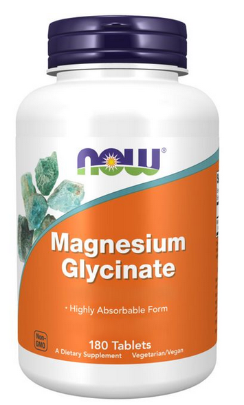 Now Foods, Magnesium Glycinate 180 Tabletten